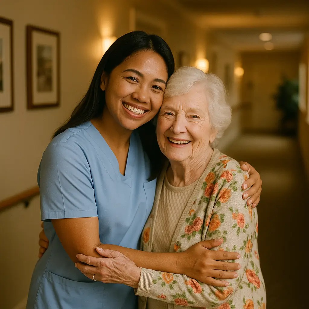 Resident receiving personal support